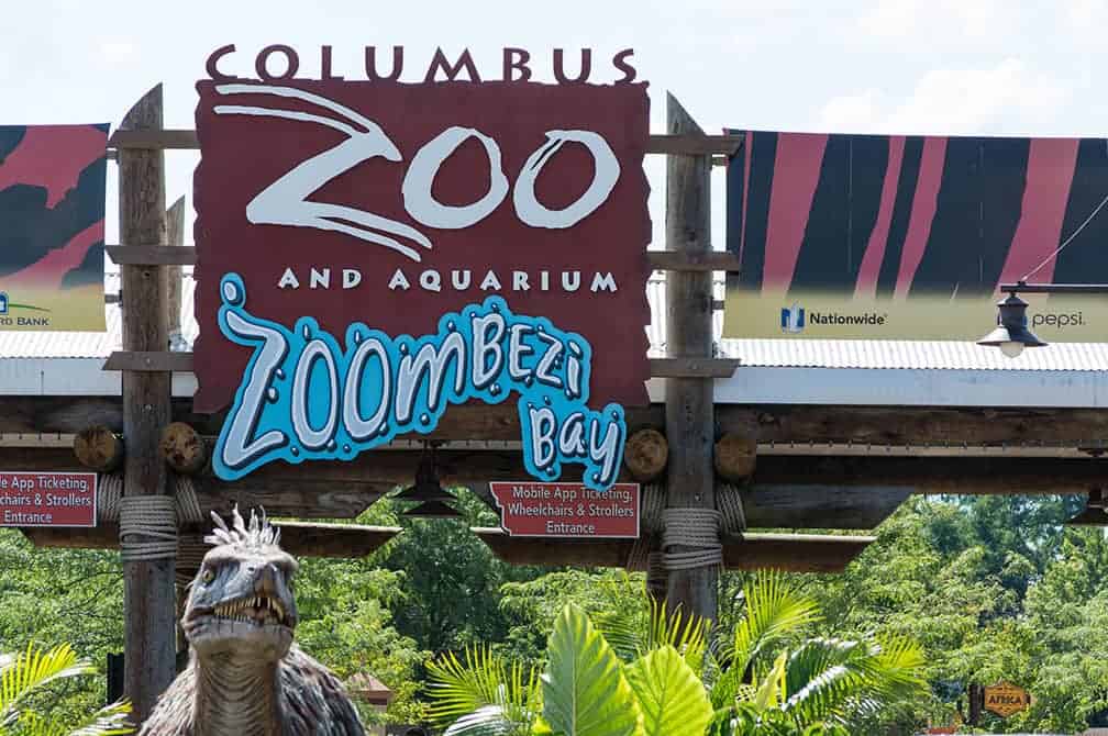 map of columbus with the zoo